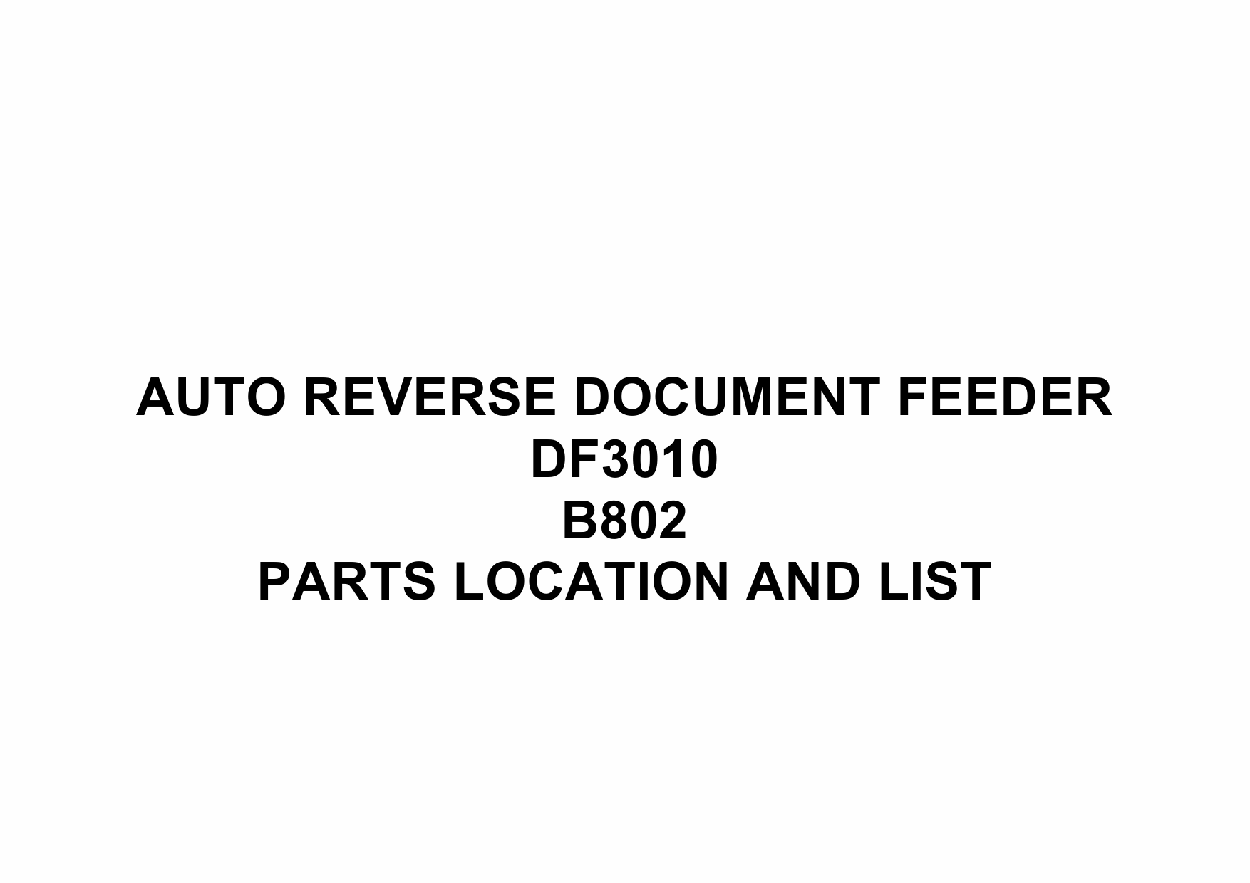 RICOH Options B802 AUTO-REVERSE-DOCUMENT-FEEDER Parts Catalog PDF download-1